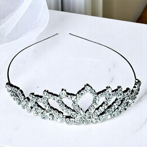 Silver Rhinestone Tiara Cosplay - Halloween -  New with Tags